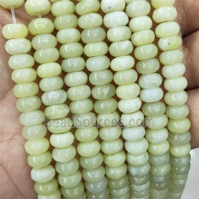 New Mountain Jade Beads Green Smooth Rondelle