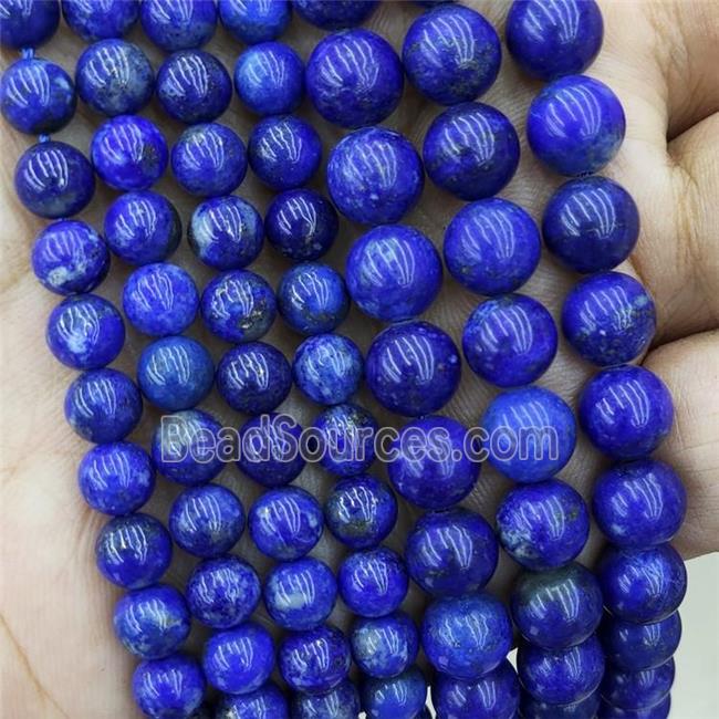 Natural Blue Lapis Lazuli Beads AA-Grade Smooth Round