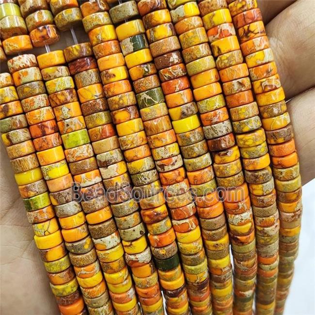 Imperial Jasper Heishi Beads Orange