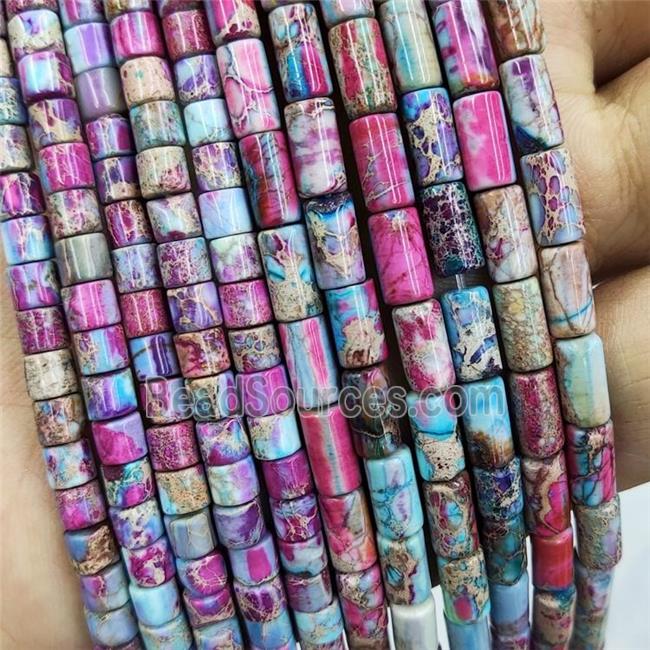 Imperial Jasper Tube Beads Multicolor