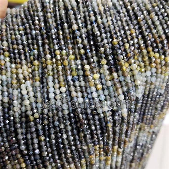 Natural Tourmaline Beads Multicolor Faceted Round