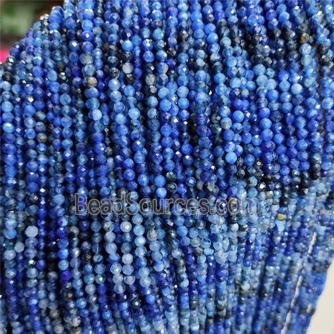 Natural Kyanite Beads Blue Faceted Round