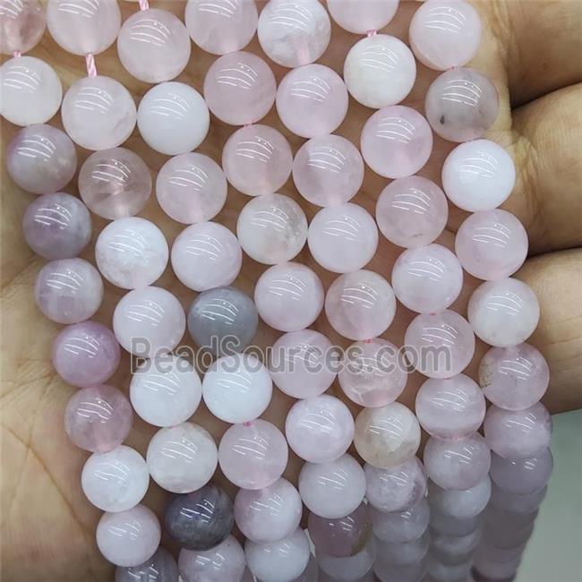 Natural Madagascar Rose Quartz Beads Pink Smooth Round