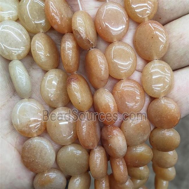 Pink Aventurine Oval Beads B-Grade