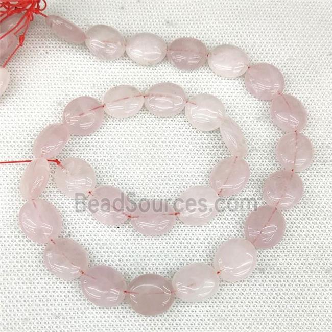 Natural Pink Rose Quartz Oval Beads