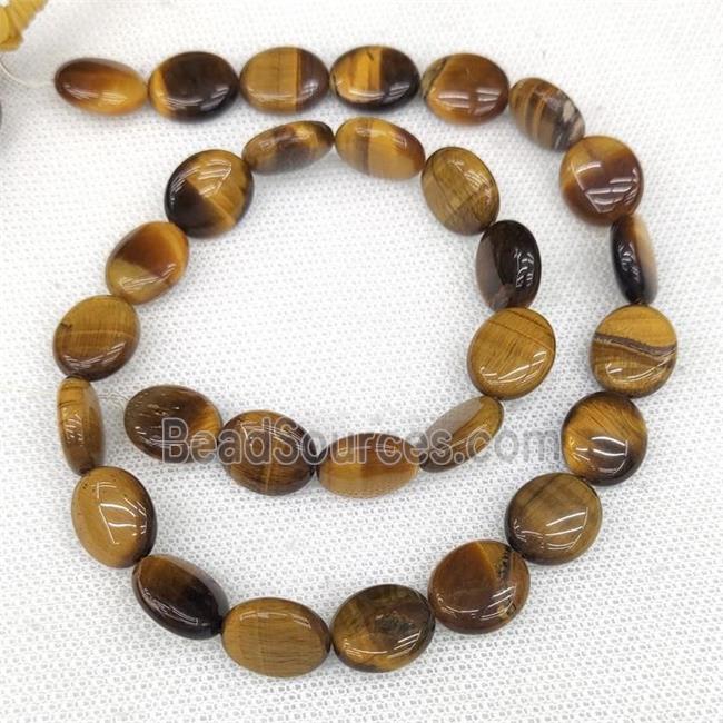 Natural Tiger Eye Stone Oval Beads