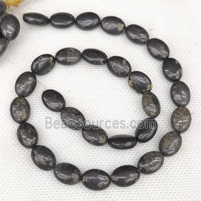 Natural Iron Hematite Oval Beads