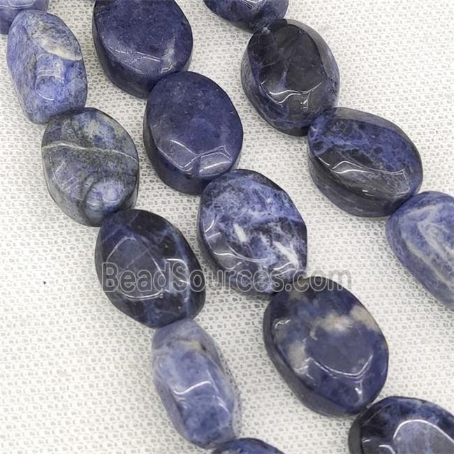 Natural Blue Sodalite Oval Beads