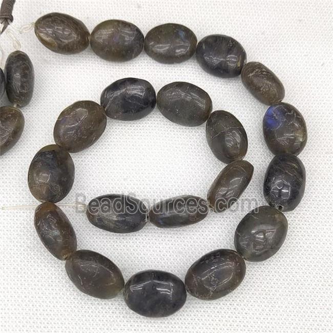 Natural Labradorite Oval Beads