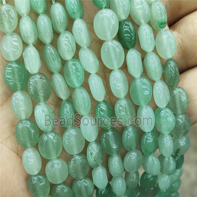 Natural Green Aventurine Oval Beads