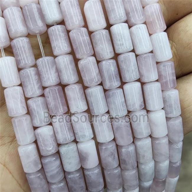 Natural Pink Rose Quartz Tube Beads Column