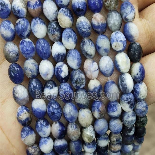 Natural Blue Sodalite Rice Beads Barrel