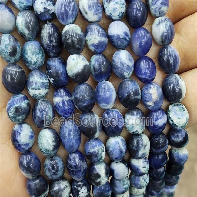 Blue Sodalite Rice Beads Barrel