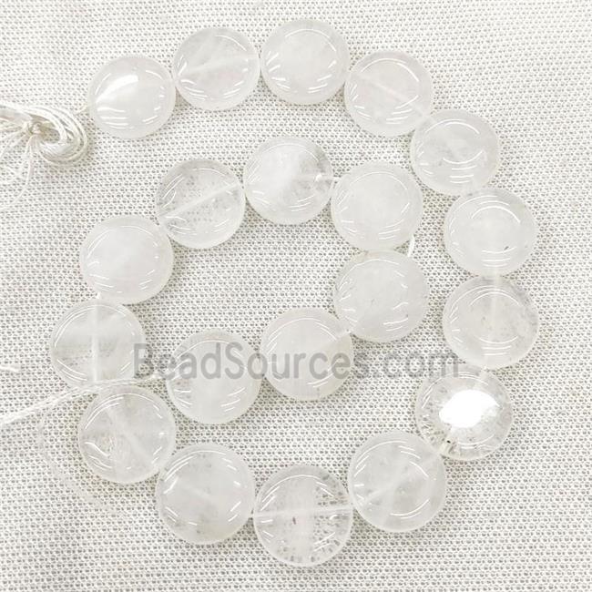 Natural Clear Quartz Circle Beads