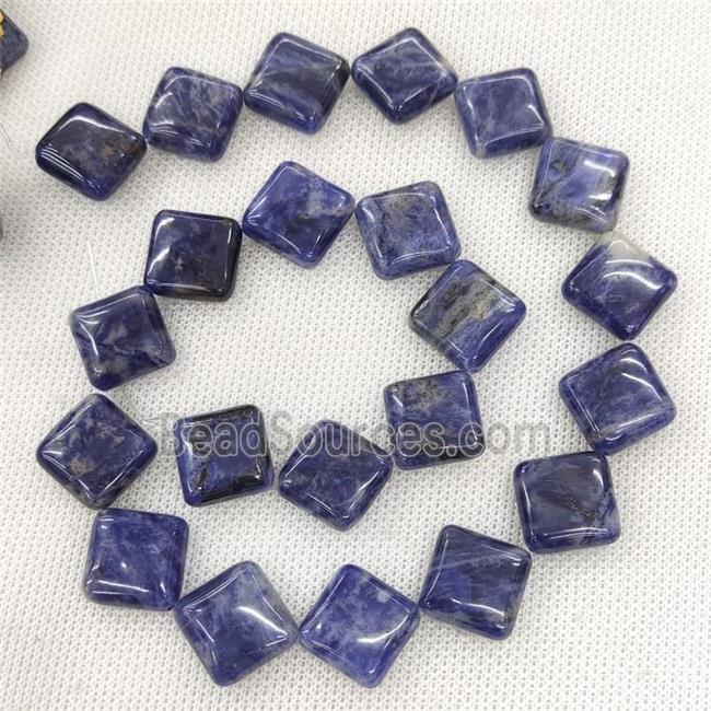 Natural Blue Sodalite Beads Square Corner-Drilled