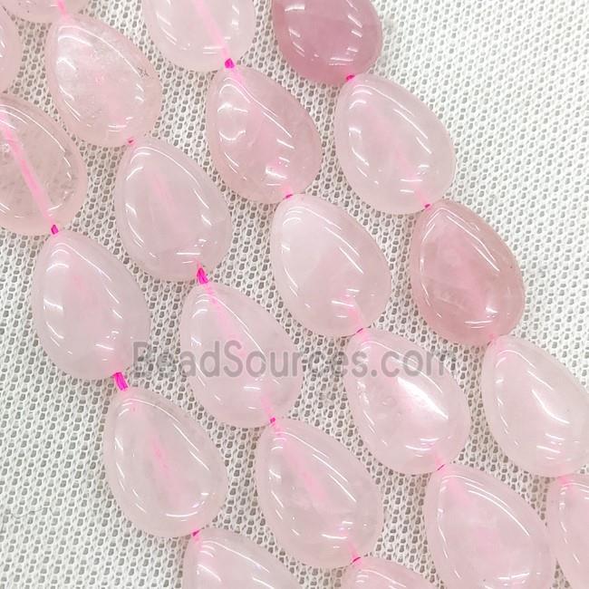 Natural Pink Rose Quartz Beads Teardrop