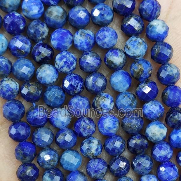 Natural Lapis Lazuli Beads Blue Faceted Round