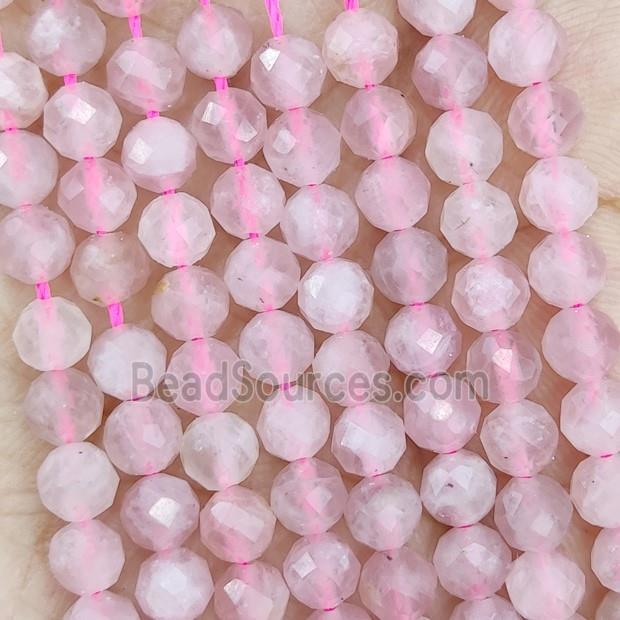 Natural Pink Rose Quartz Beads Faceted Round