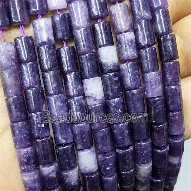 Purple Lepidolite Tube Beads