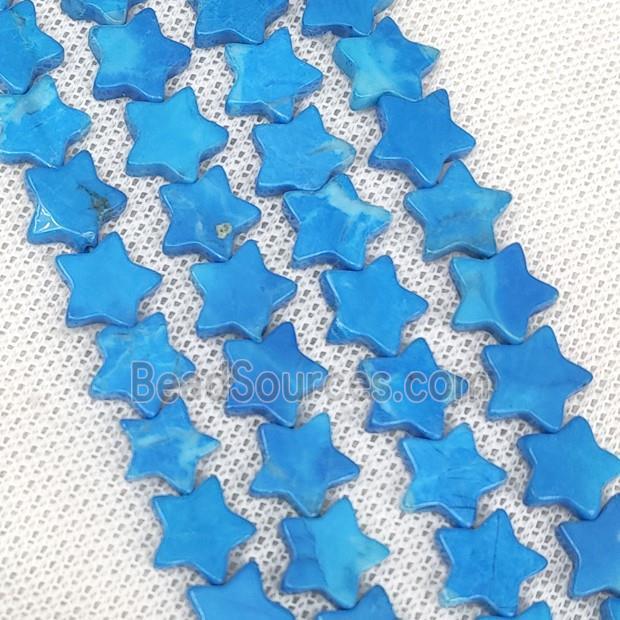 Blue Howlite Turquoise Star Beads Dye