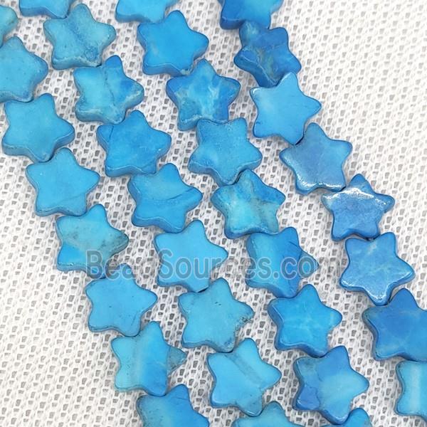 Blue Howlite Turquoise Star Beads Dye