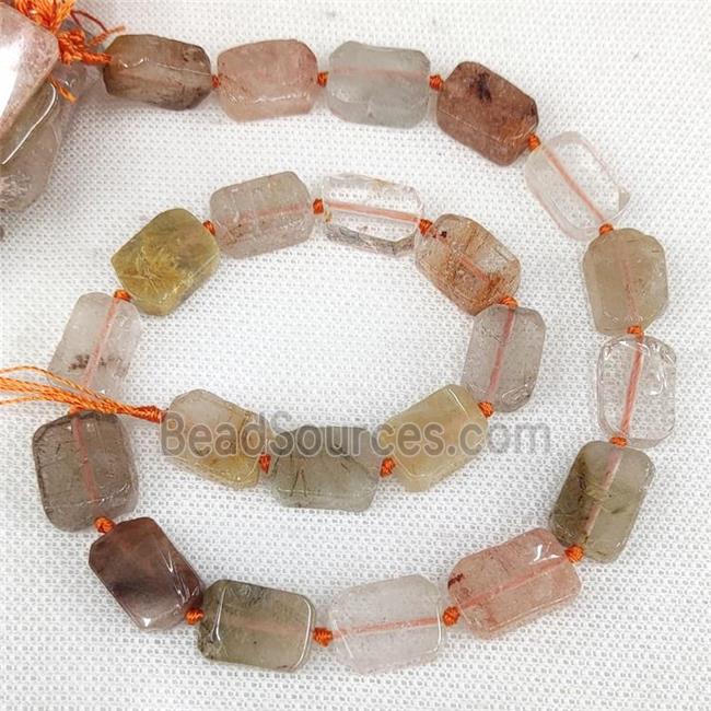 Mixed Rutilated Quartz Rectangle Beads