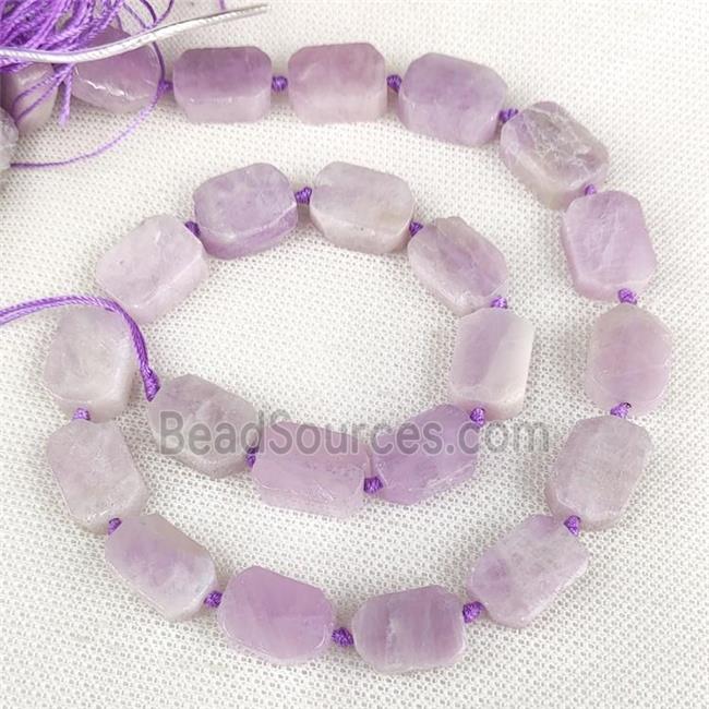 Natural Kunzite Rectangle Beads