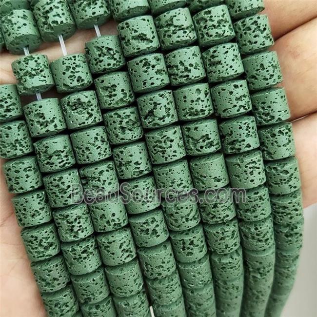 Rock Lava Column Beads Green Dye