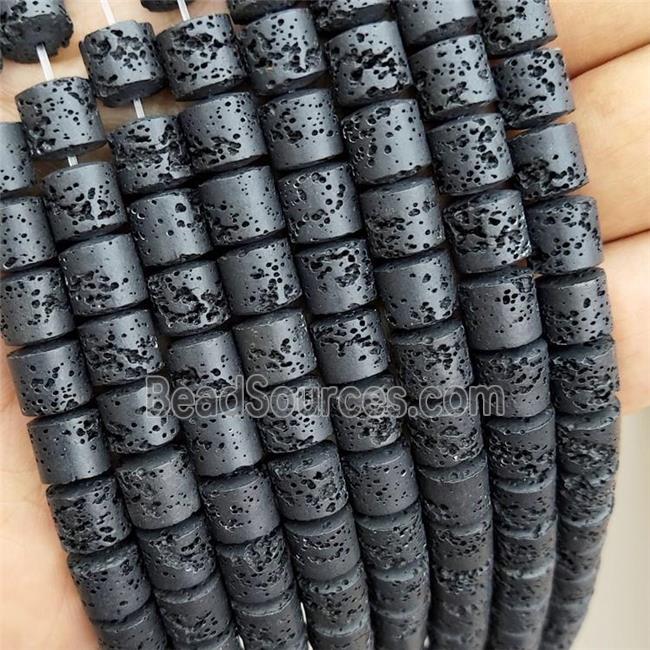 Black Rock Lava Column Beads Tube