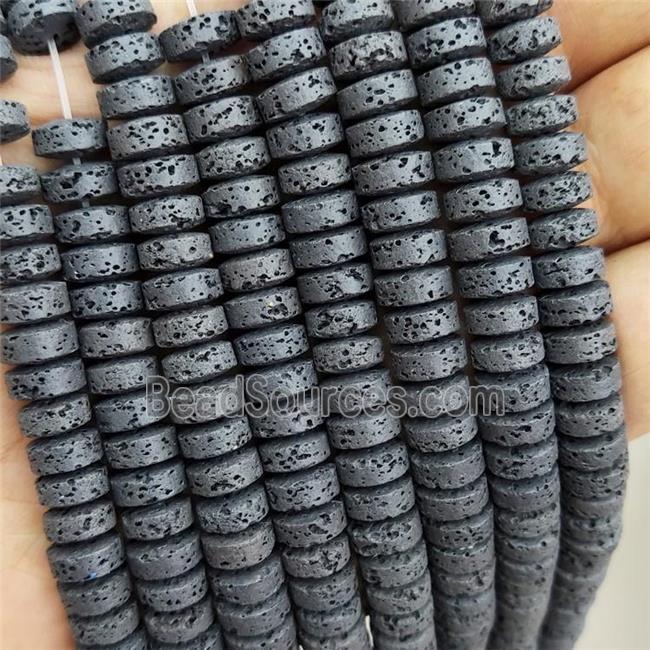 Black Rock Lava Heishi Beads