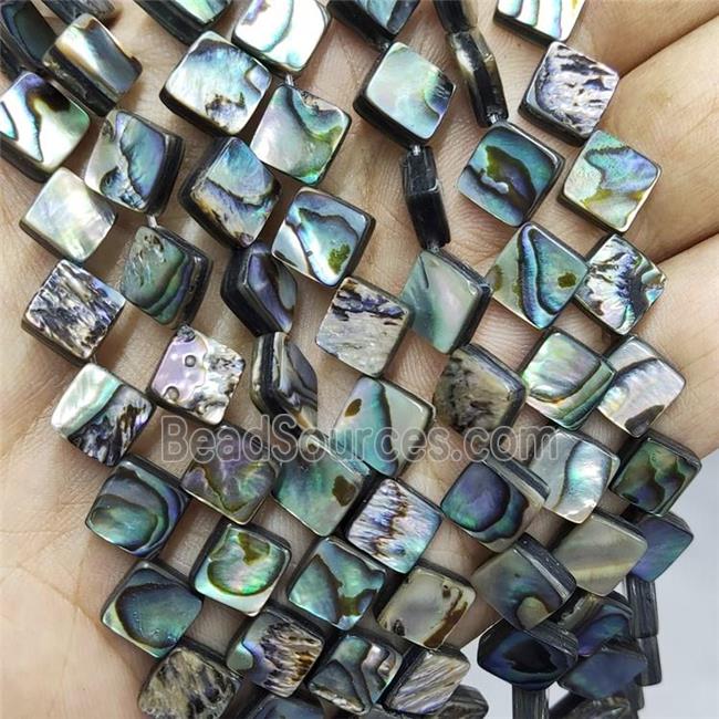 Abalone Shell Square Beads Multicolor