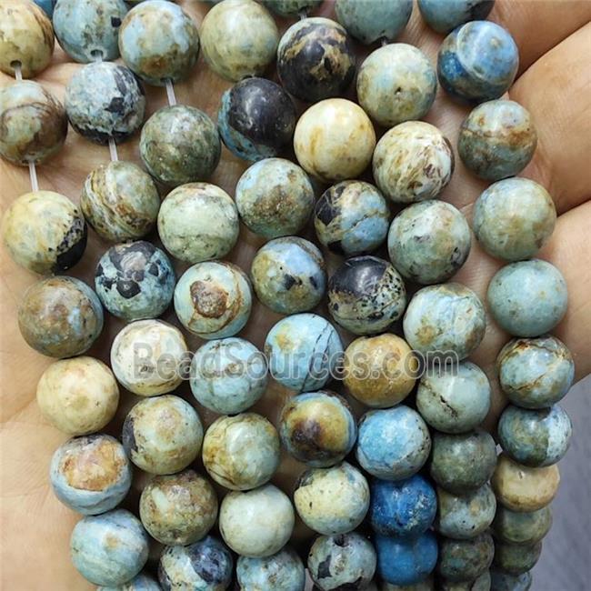 Natural Variscite Beads Multicolor Smooth Round