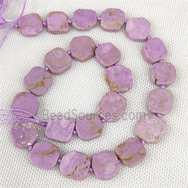 Natural Purple Phosphosiderite Beads Hexagon