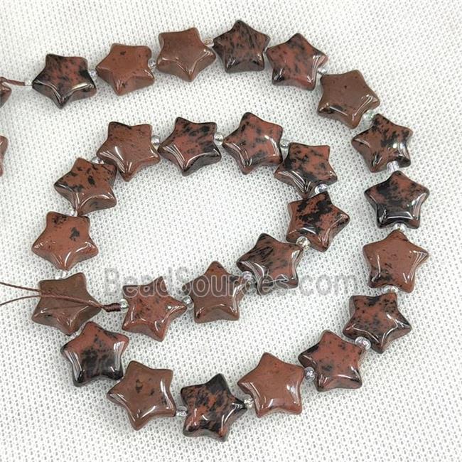 Natural Autumn Jasper Star Beads