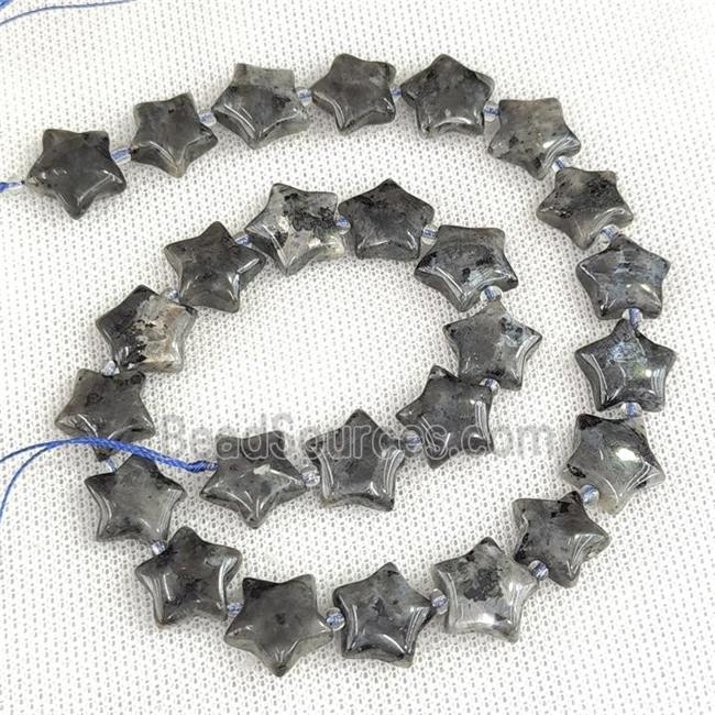 Natural Black Labradorite Star Beads Larvikite