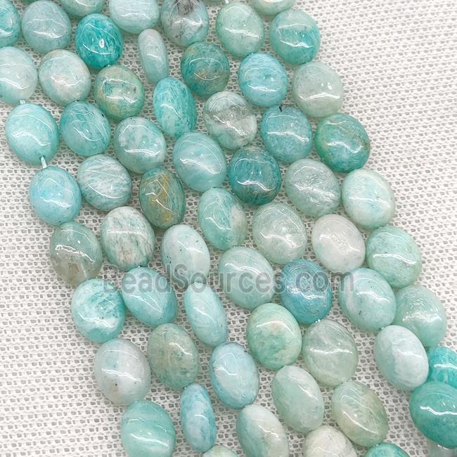 Natural Green Amazonite Oval Beads