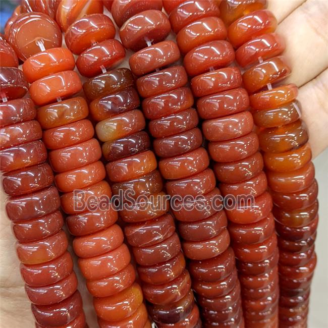 Natural Red Agate Heishi Spacer Beads Dye