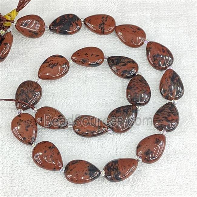 Natural Autumn Jasper Teardrop Beads Flat