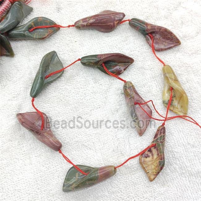 Natural Picasso Jasper Bugle Beads