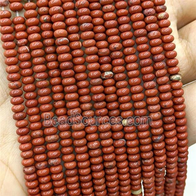 Natural Red Jasper Beads Smooth Rondelle