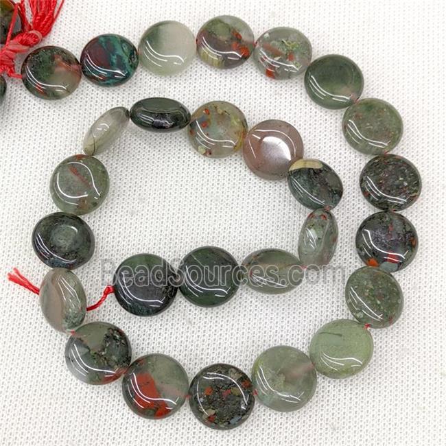 African Bloodstone Coin Beads