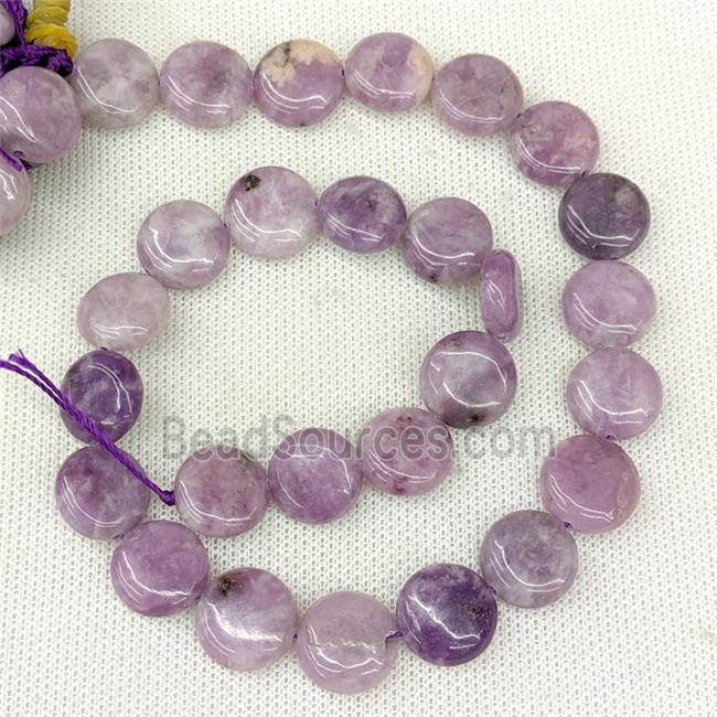 Natural Lilac Jasper Beads Coin