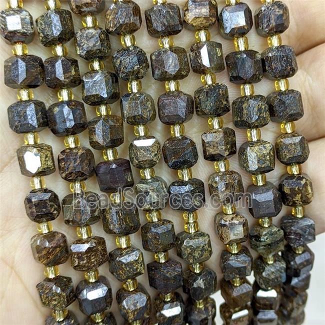 Natural Bronzite Beads Faceted Cube