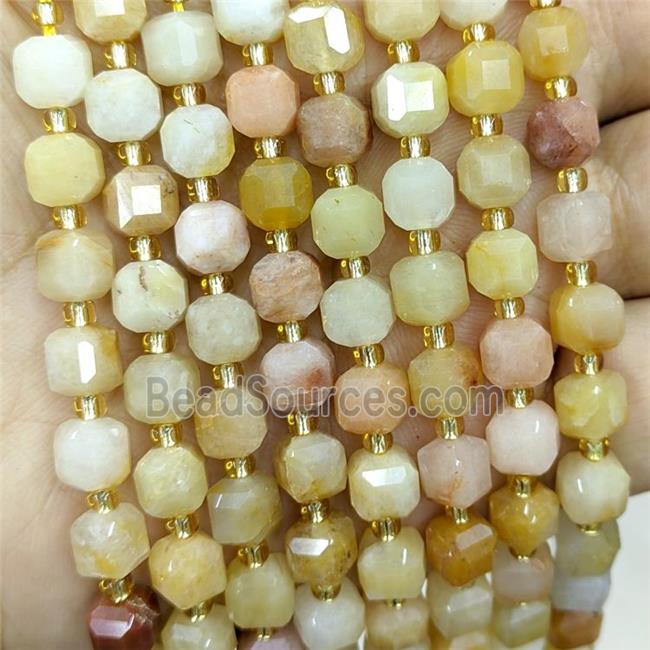 Natural Yellow Aventurine Beads Faceted Cube