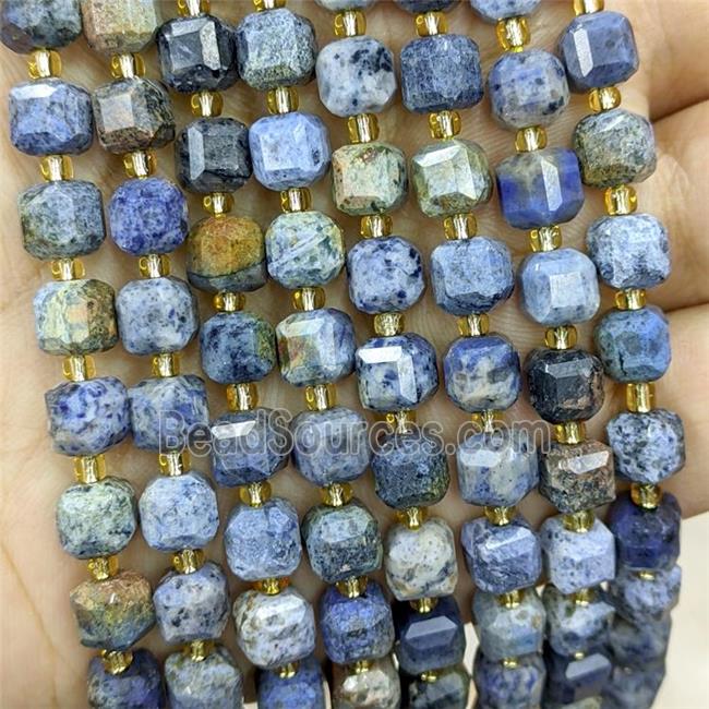 Natural Sunset Dumortierite Beads Faceted Cube