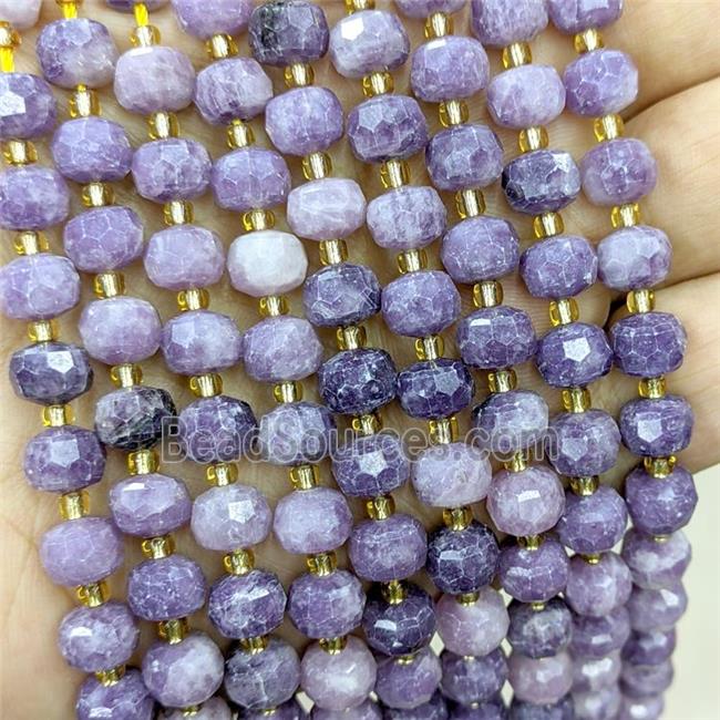 Natural Lilac Jasper Beads Faceted Rondelle