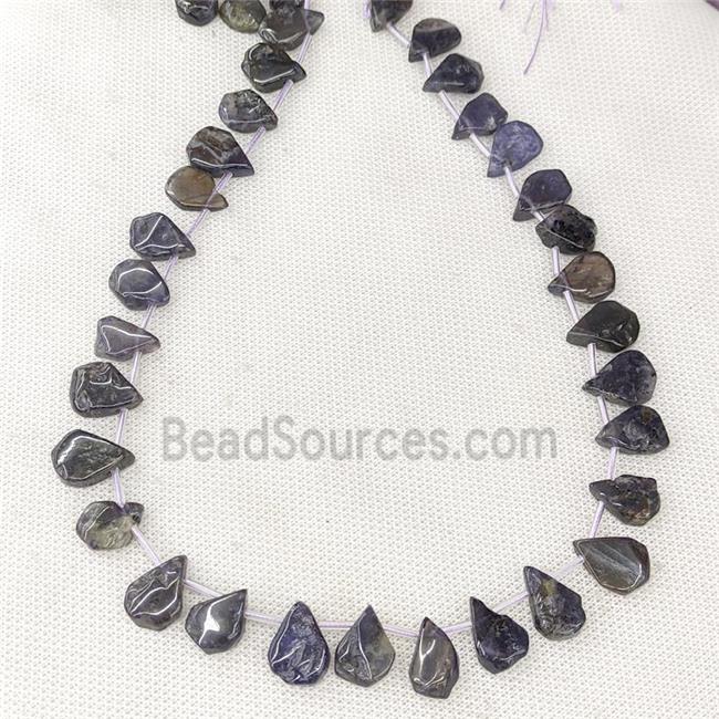 Natural Iolite Beads Teardrop Topdrilled