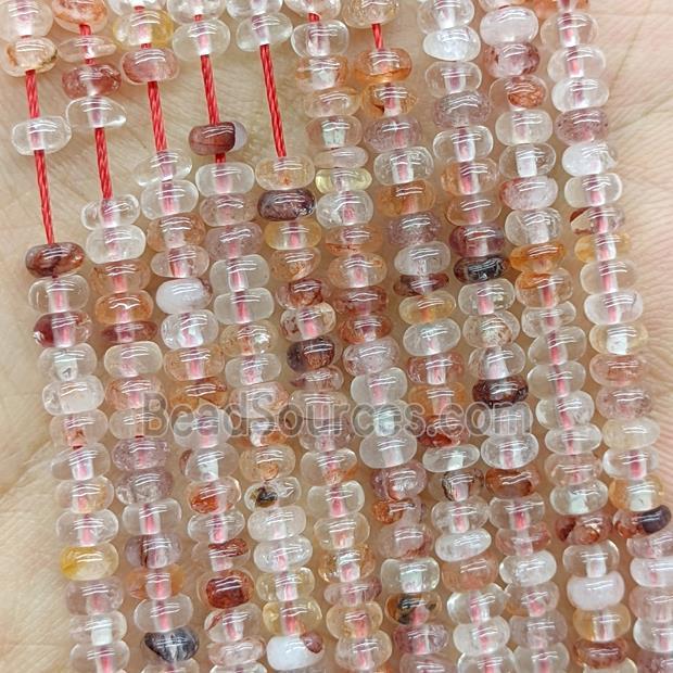 Natural Red Hematoid Quartz Beads Smooth Rondelle