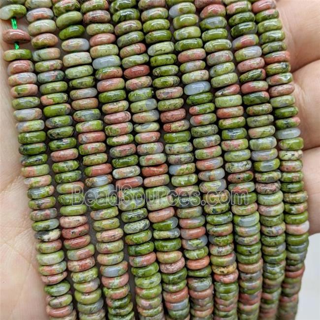 Natural Unakite Heishi Beads