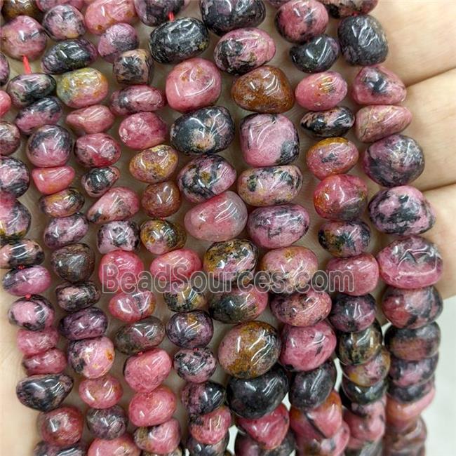 Natural Brazilian Rhodonite Beads Red Chips Freeform